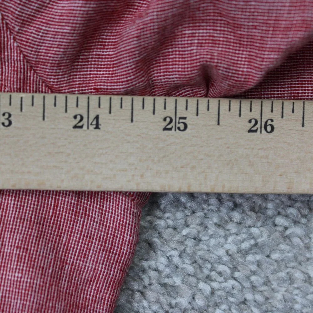 Banana Republic Shirt Adult Large Red Untucked Fit Linen/Cotton Blend L/S Button